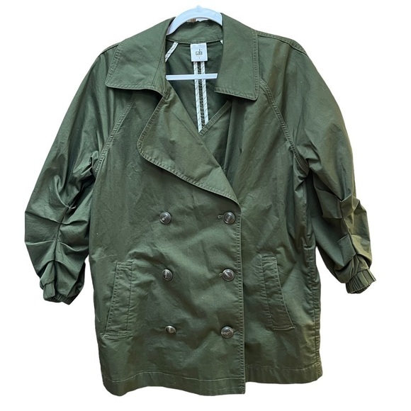 Cabi Expedition Jacket‎ Olive Green Double Breasted Casual Military Size S - Picture 2 of 5